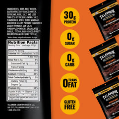 100% fresh Angus beef detail from Tillamook PRO Edition jerky.