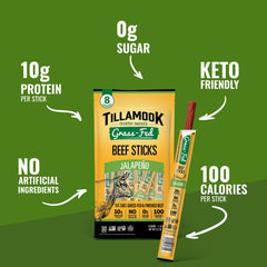 Tillamook Country Smoker hardwood-smoked beef stick with bold flavor and simple ingredients.