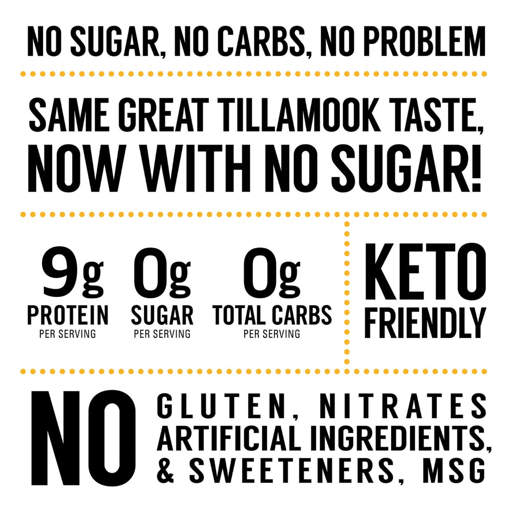 Hand holding 10 oz Tillamook meat sticks for grab-and-go snacking.