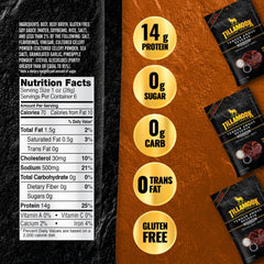 Tillamook Tender Angus Reserve Jerky glaze close-up highlighting zero sugar clean ingredients