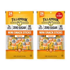 Tillamook Country Smoker Teriyaki mini sausages pack, ideal for on-the-go lunches.
