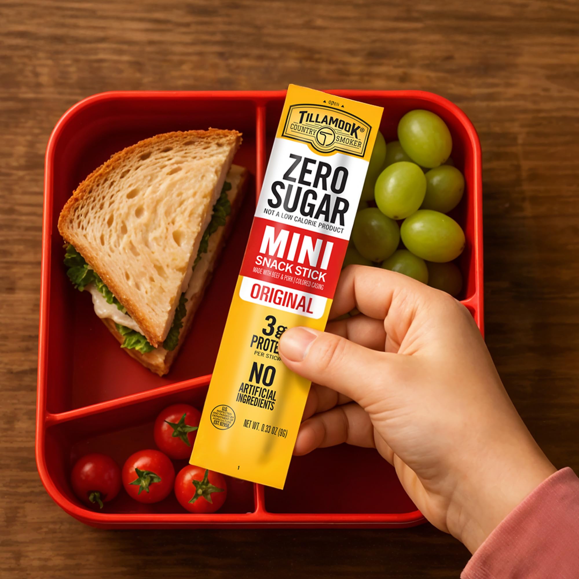 Lunchbox and travel-ready mini sausages from Tillamook Country Smoker.