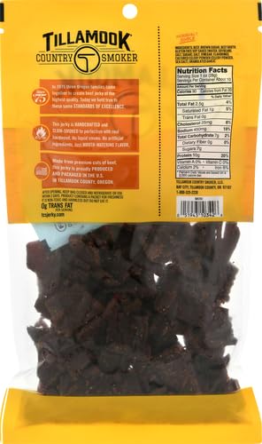 Tillamook Teriyaki Beef Jerky 10 oz bag ready for travel and work
