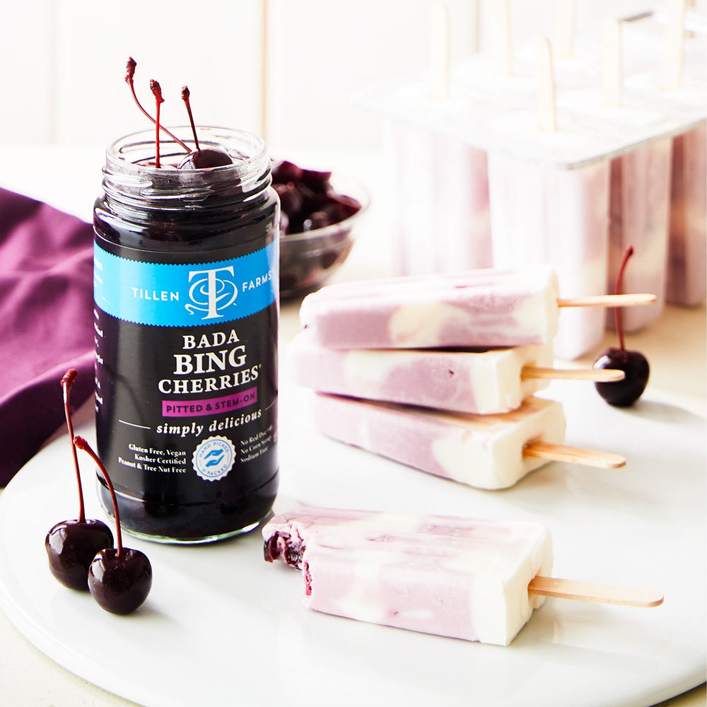 Tillen Farms Bada Bing Cherries close-up highlights deep red color and sweetness
