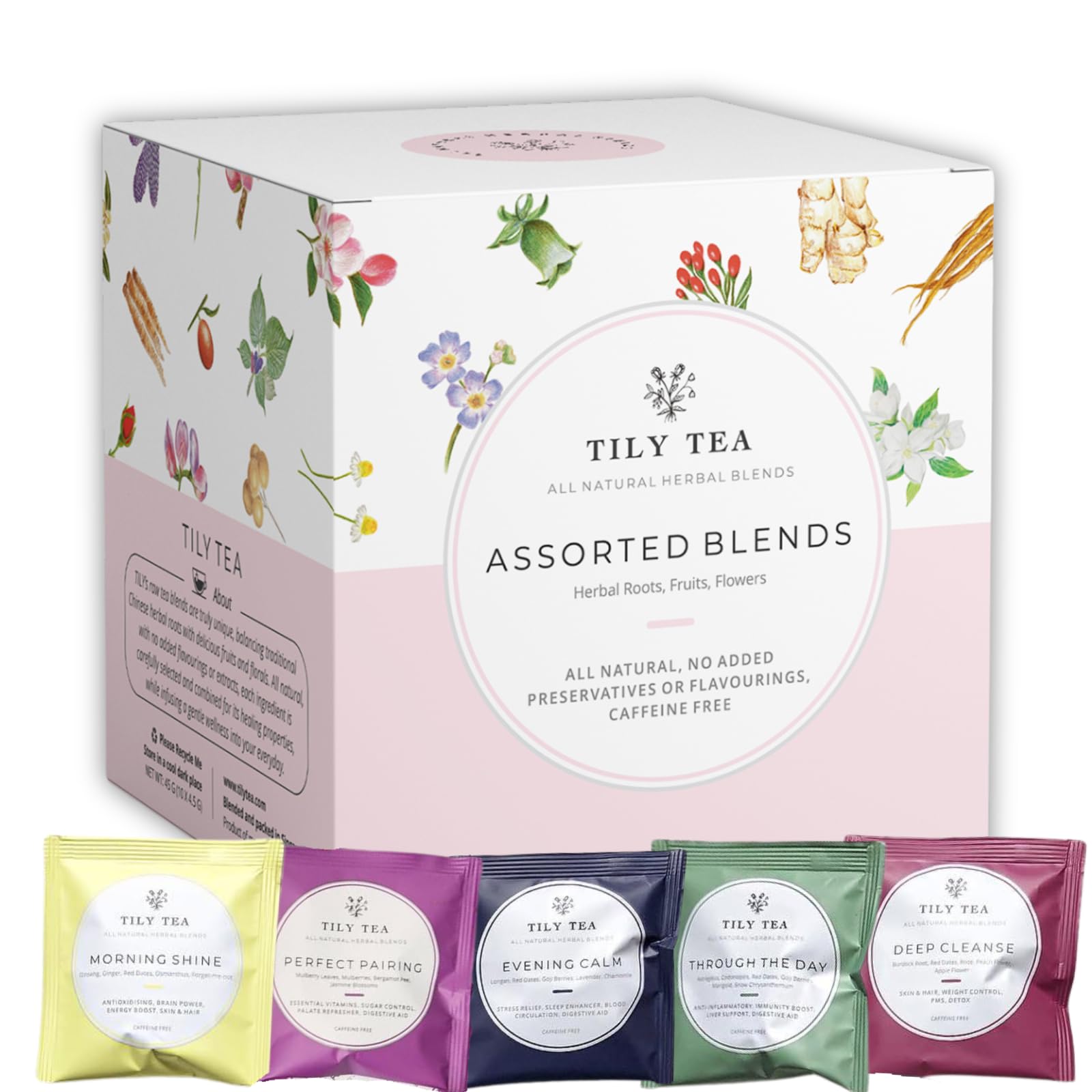 Tily Tea Morning Shine aroma with ginger and ginseng in steam