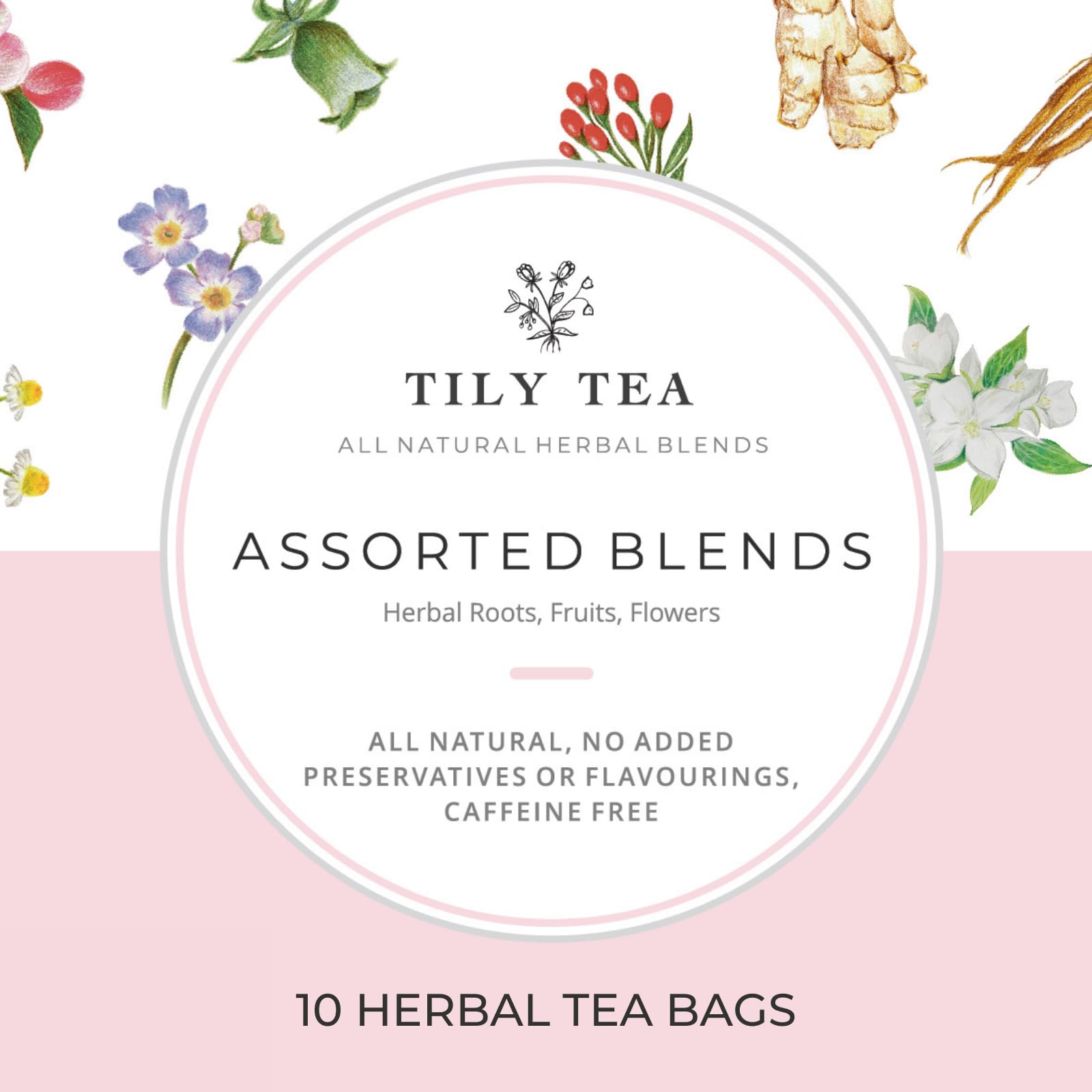 Tily Tea plastic-free pyramid bags crafted from plant-based material