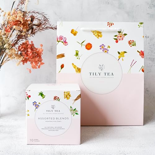 Tily Tea Through The Day infusion in a clear cup for a balanced routine