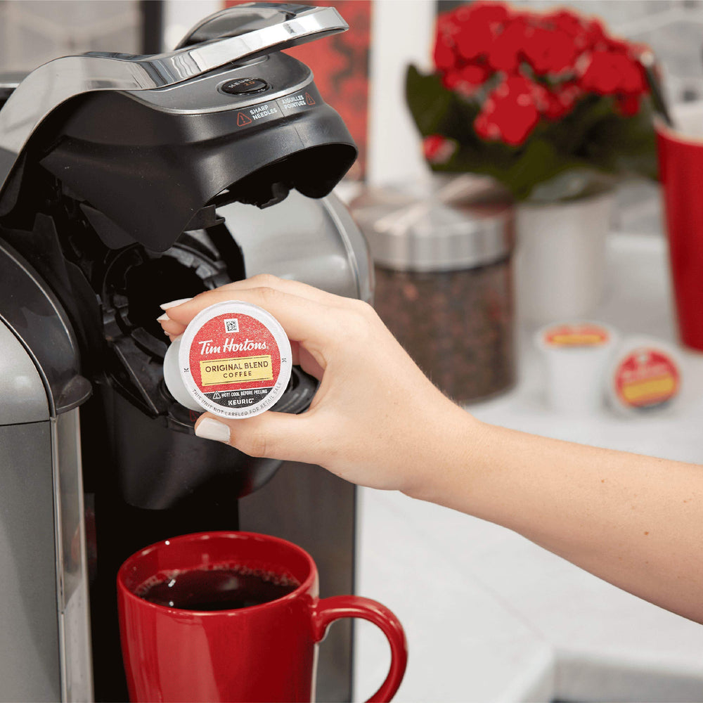 Cup of Canada beverage variety display featuring Tim Hortons products
