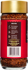 Tim Hortons Dark Roast jar label showing 100 percent Arabica beans