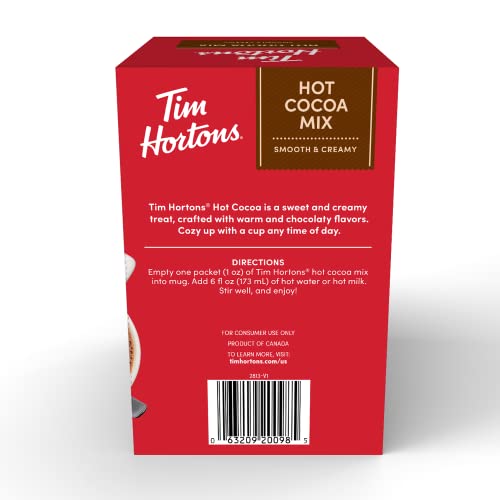 Tim Hortons hot cocoa steaming cup for warm comfort.