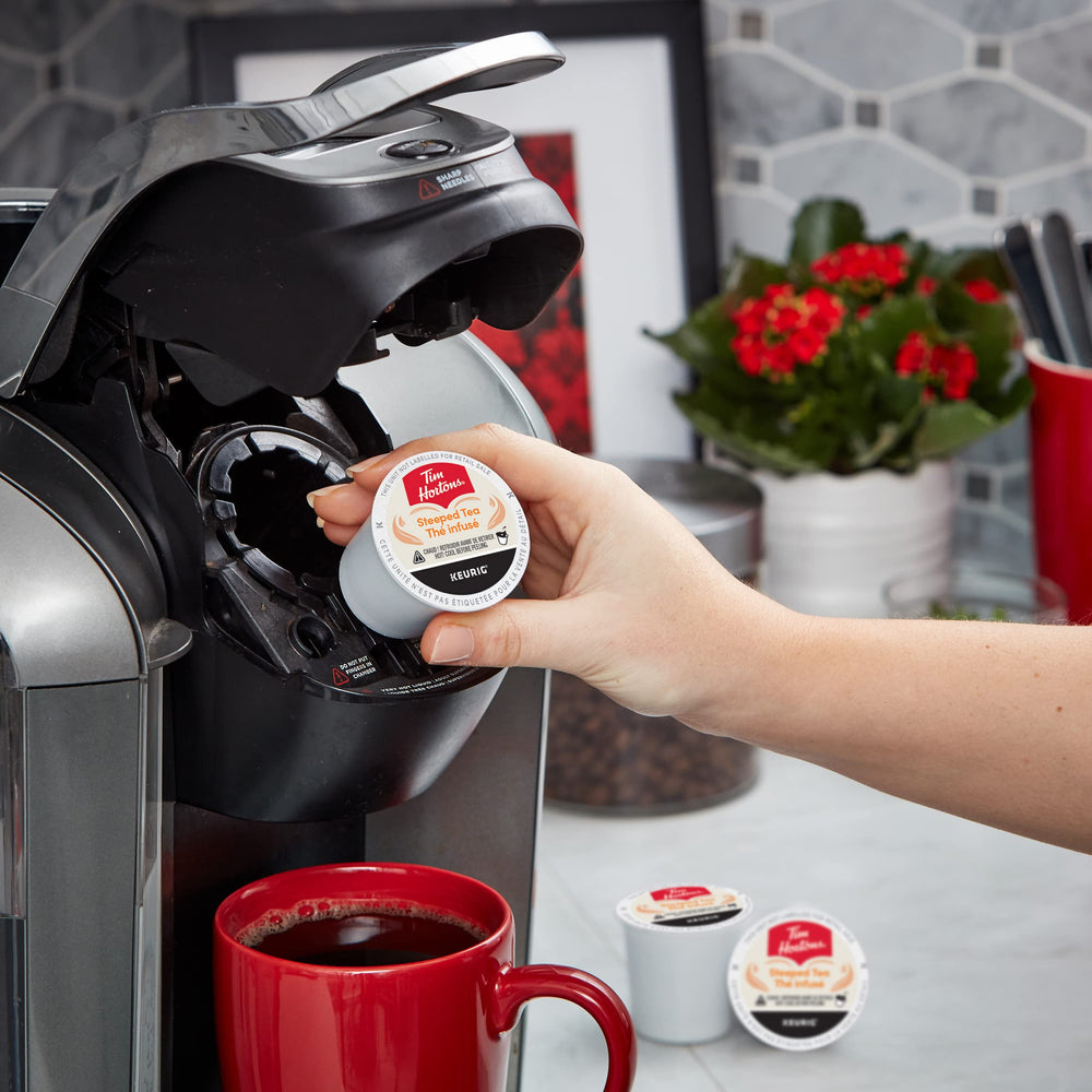 Recyclable K-Cup pods available in select locations for sustainability.