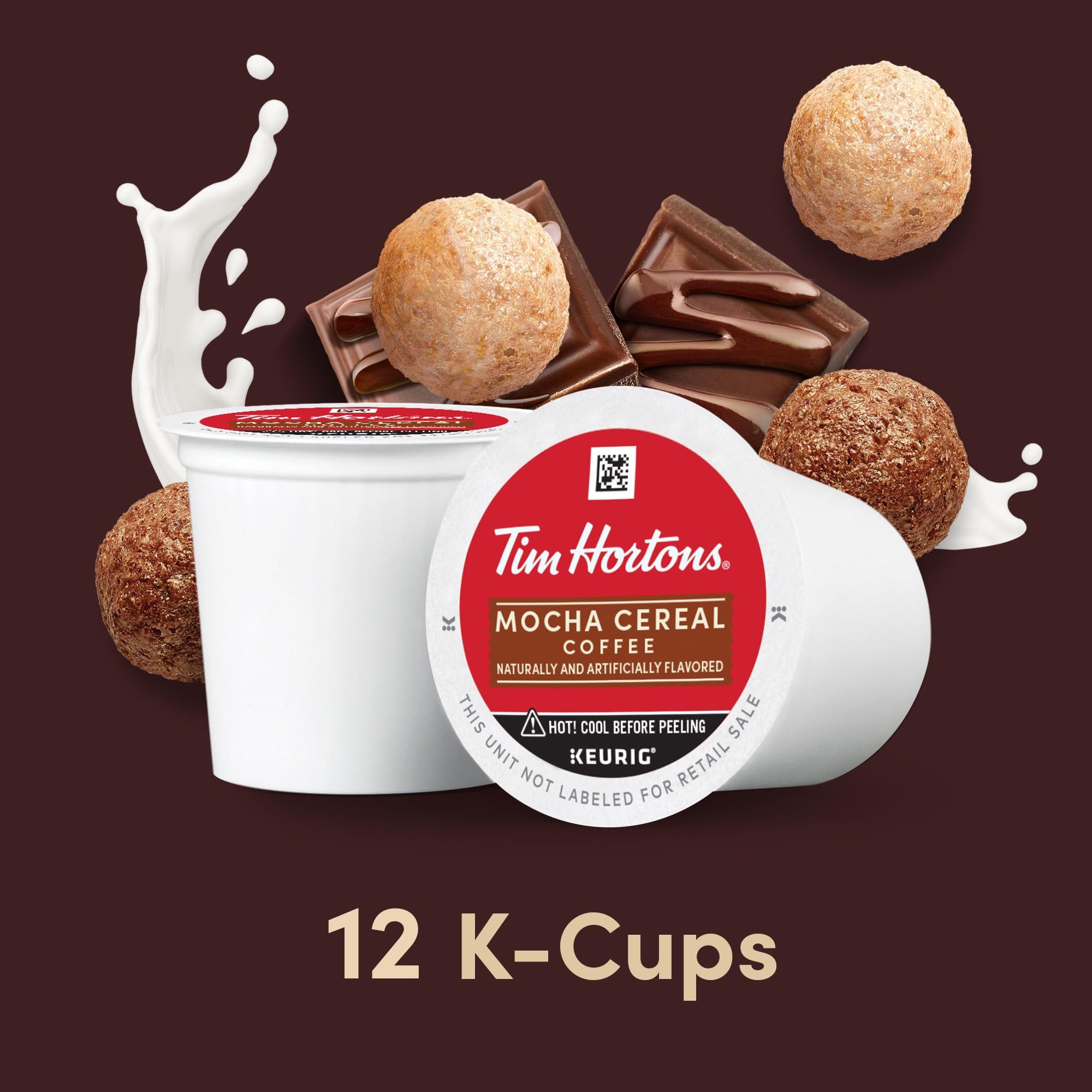 Brewing Tim Hortons Mocha Cereal K-Cups for a quick, flavorful cup.