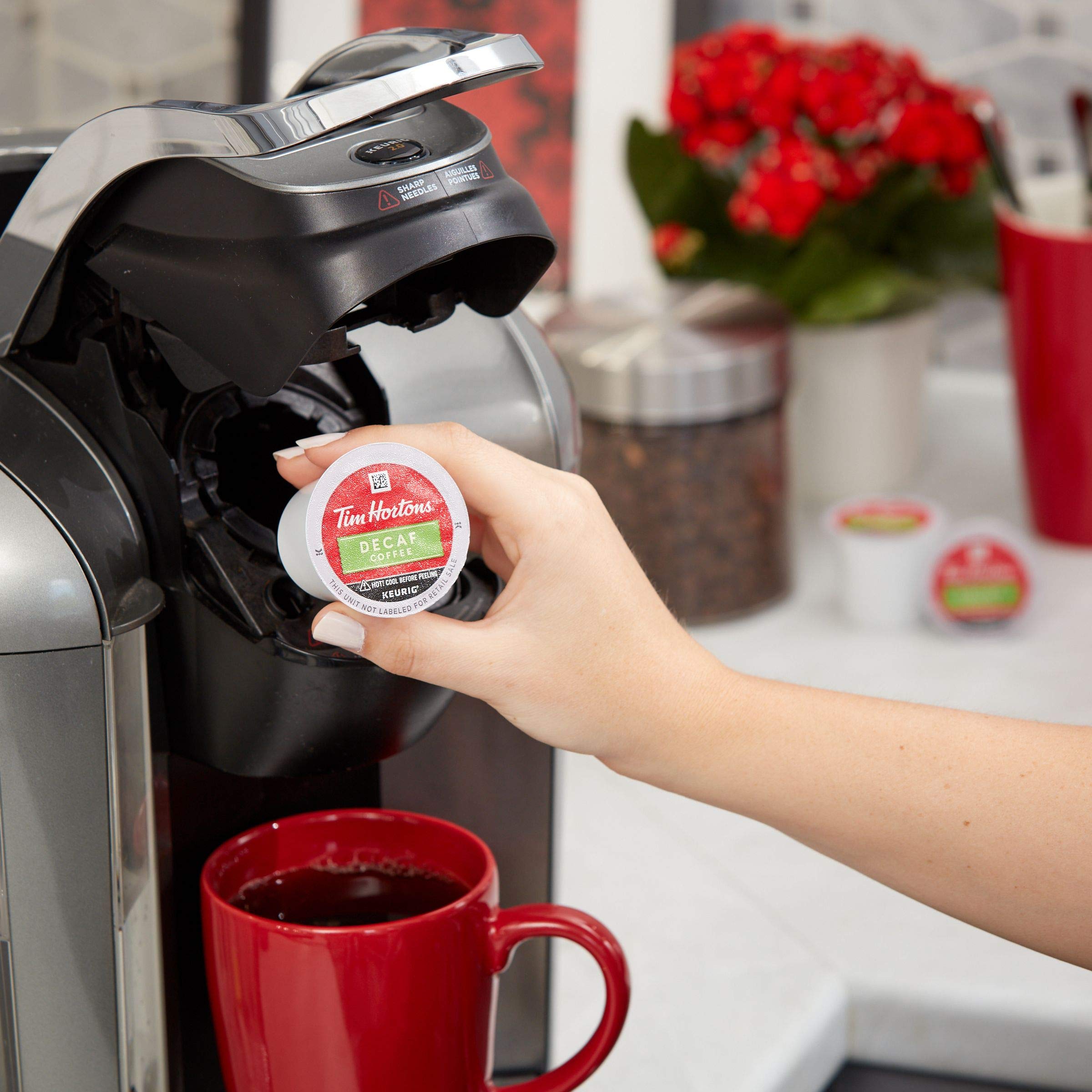 Cup of Tim Hortons Original Blend ready in seconds