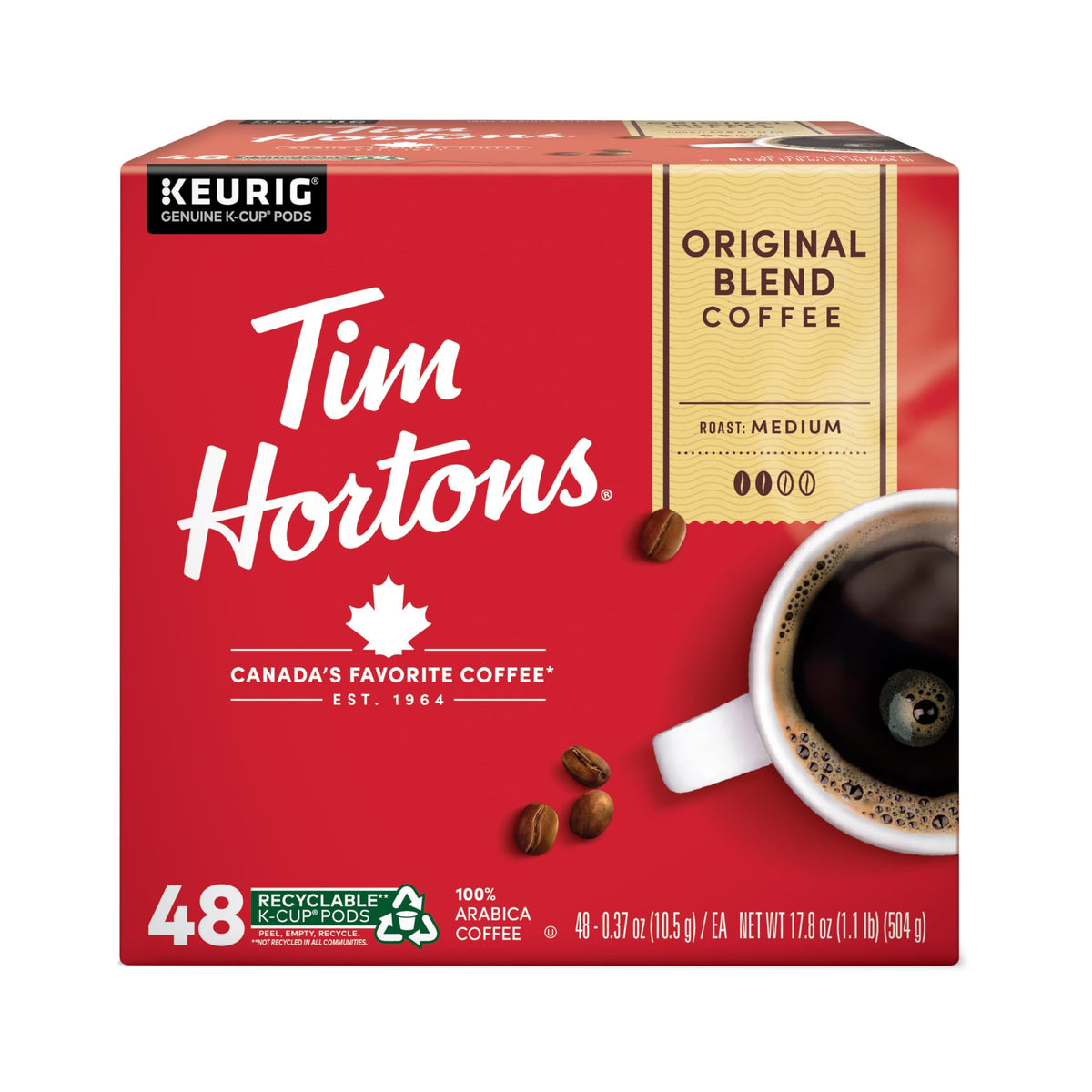 Tim Hortons Original Blend K-Cup pods showcasing rich aroma for a comforting morning ritual