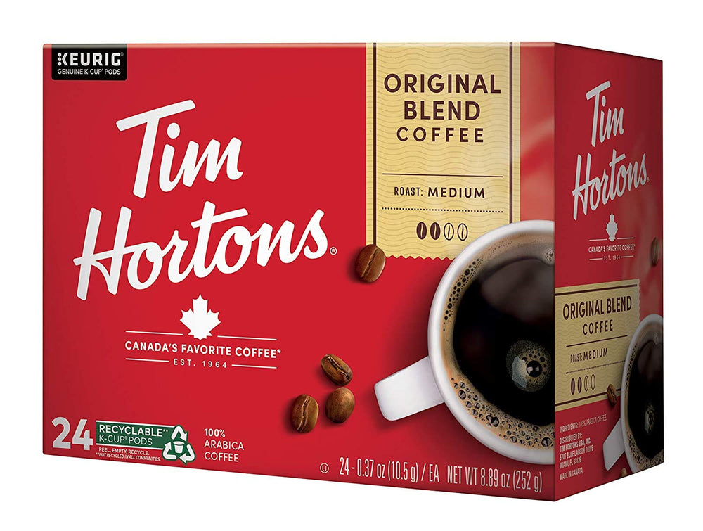Tim Hortons Original Blend pods ready for quick Keurig brewing