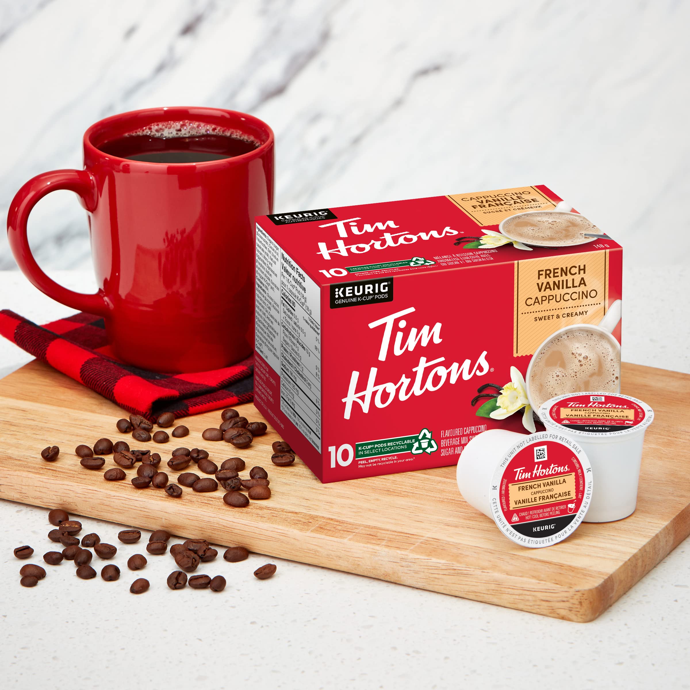 Tim Hortons recyclable pod packaging available in select locations.