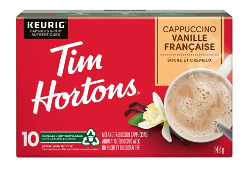 Tim Hortons roasted coffee beans close-up with rich aroma.