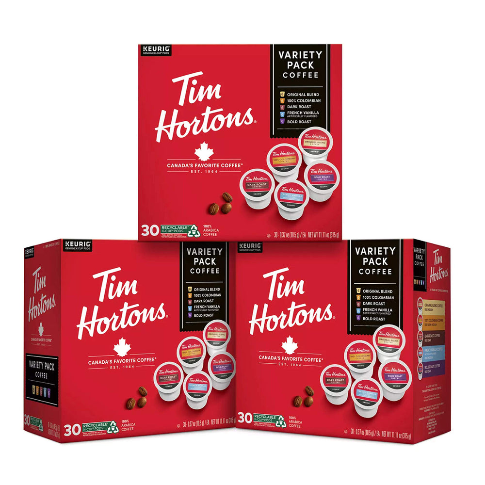 Tim Hortons variety pack pod shows mixed flavors for everyday coffee variety