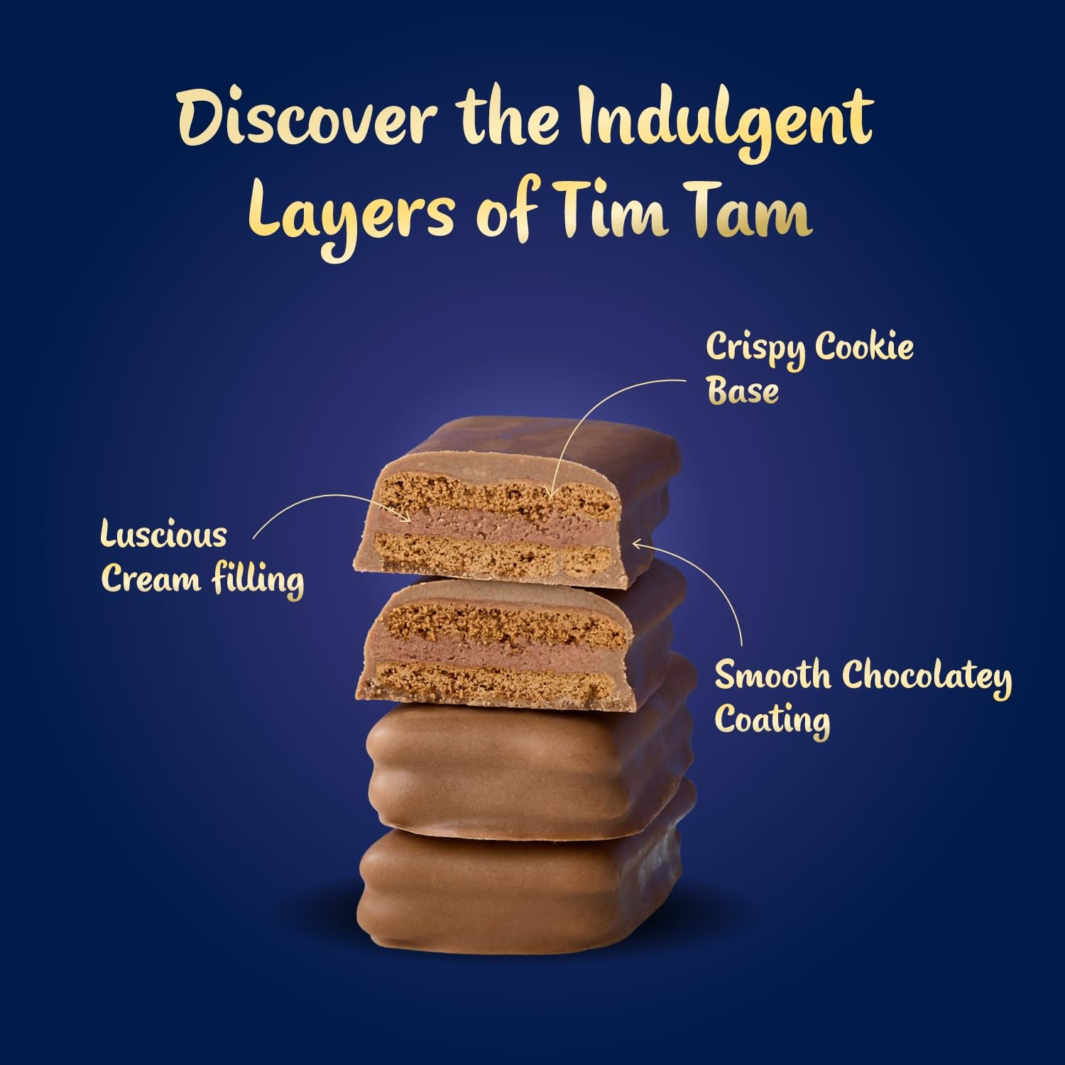 Tim Tam Dark Mint flavor cookie offering a refreshing chocolate contrast.
