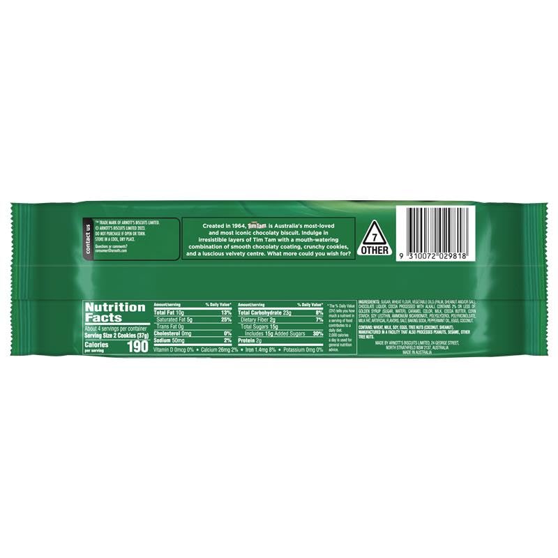 Tim Tam foil-wrapped cookies emphasize freshness for on-the-go snacking.