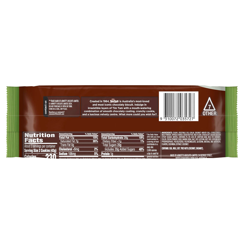 Tim Tam gluten-free Original packaging back view, ideal for gifting.