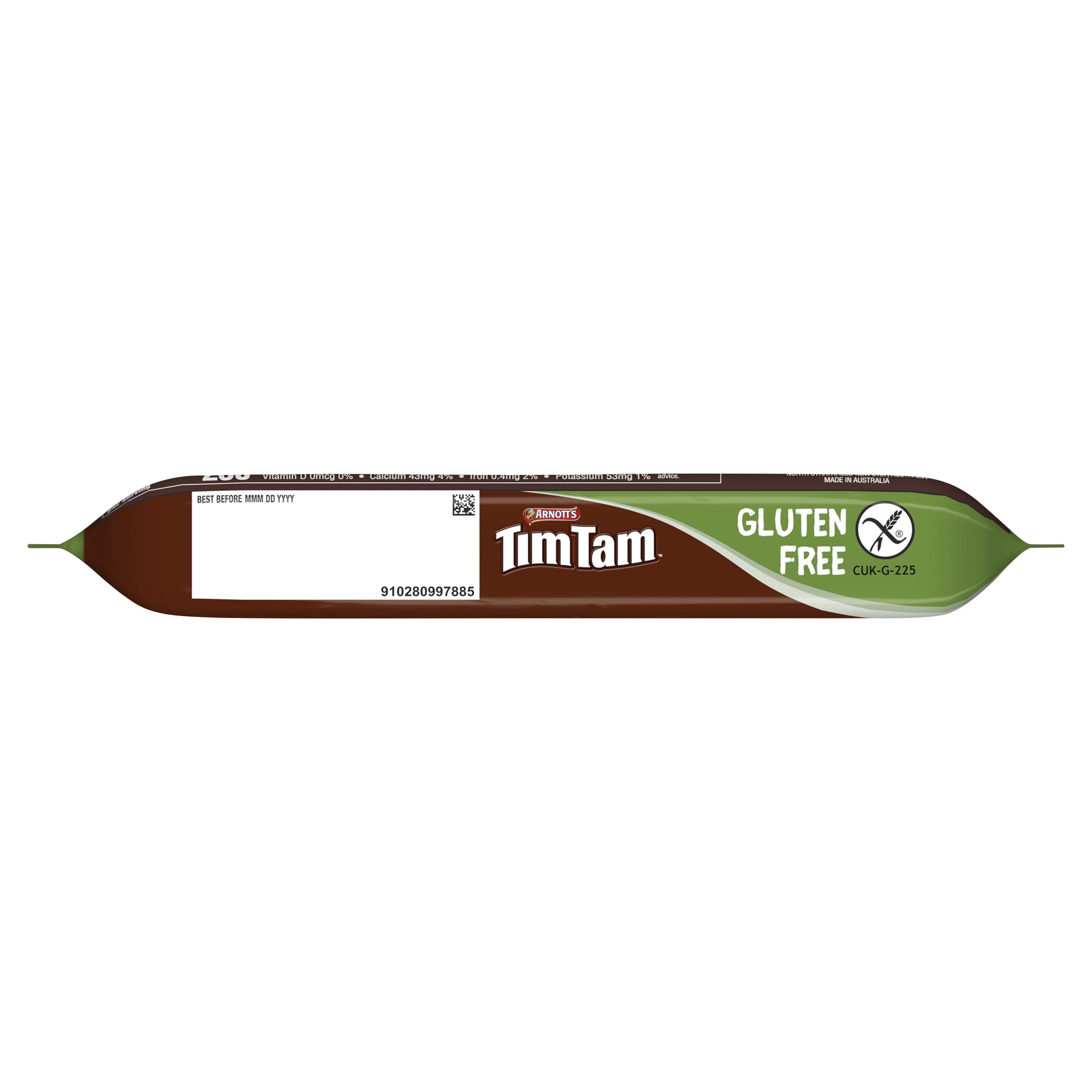 Tim Tam gluten-free Original cookies with velvety cream layer under chocolate coating.