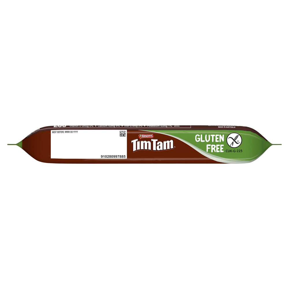 Tim Tam gluten-free Original cookies with velvety cream layer under chocolate coating.