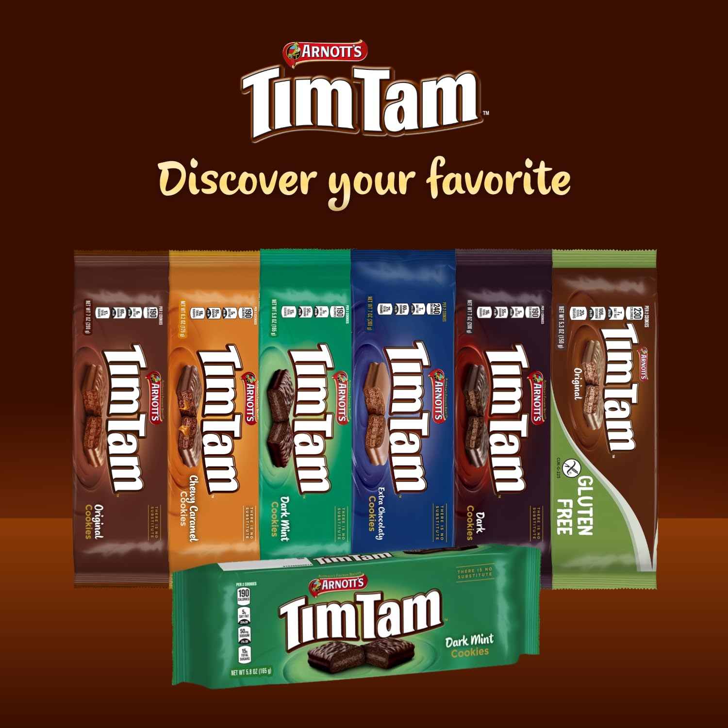 Tim Tam made in Australia logo reinforces authentic treat quality.
