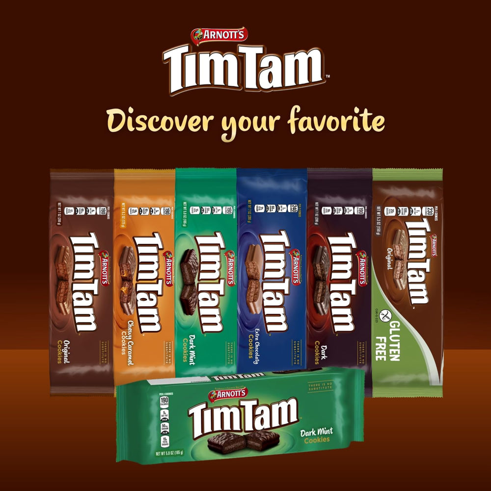 Tim Tam made in Australia logo reinforces authentic treat quality.