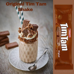 Tim Tam packaged box displays a 6-pack and 66 cookies.