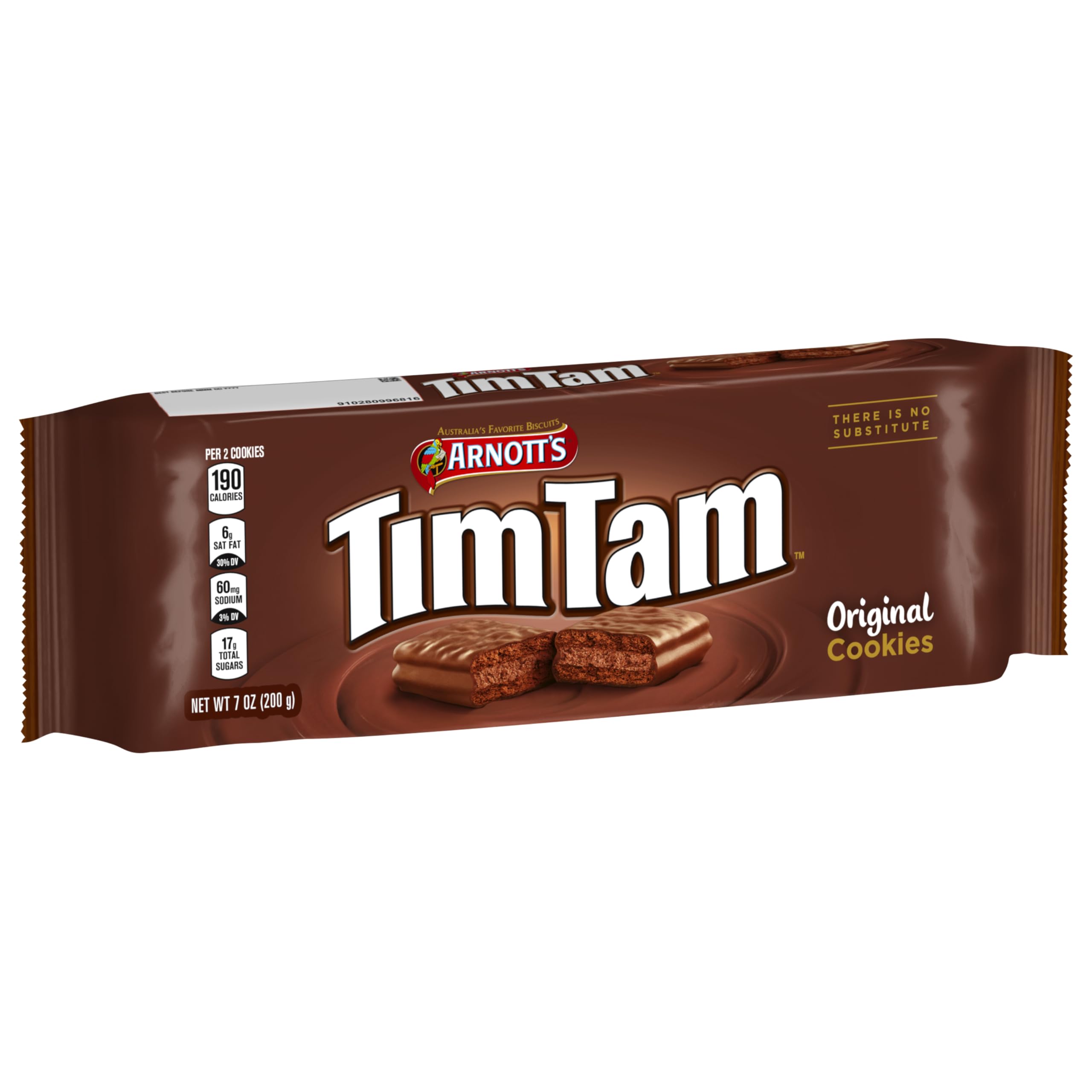 Tim Tam Original shows three indulgent layers of biscuit, cream, and chocolate coating.