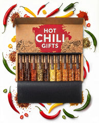 Timber Taste Hot Chili Gift Set front view shows premium packaging for gifting