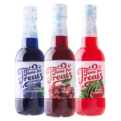 Time For Treats cherry syrup bottle pour for quick snow cone topping.