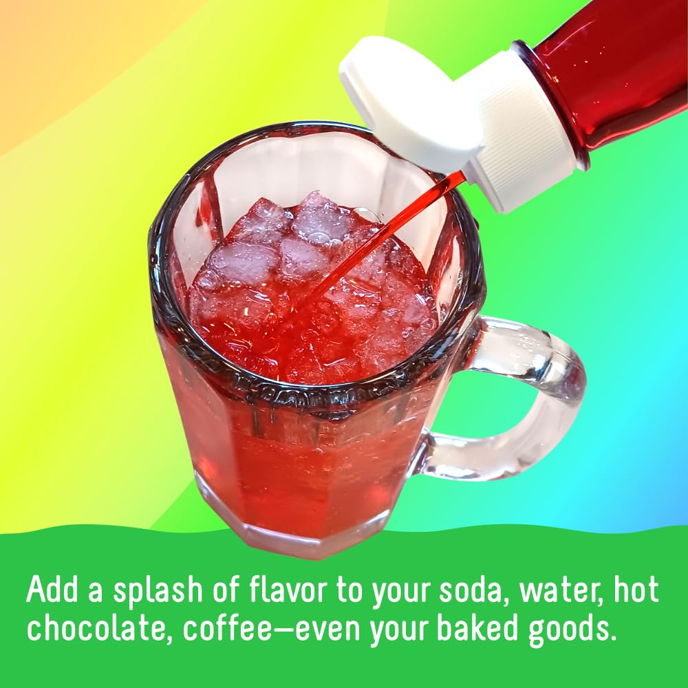 Time For Treats snow cone toppings setup with vibrant syrups.