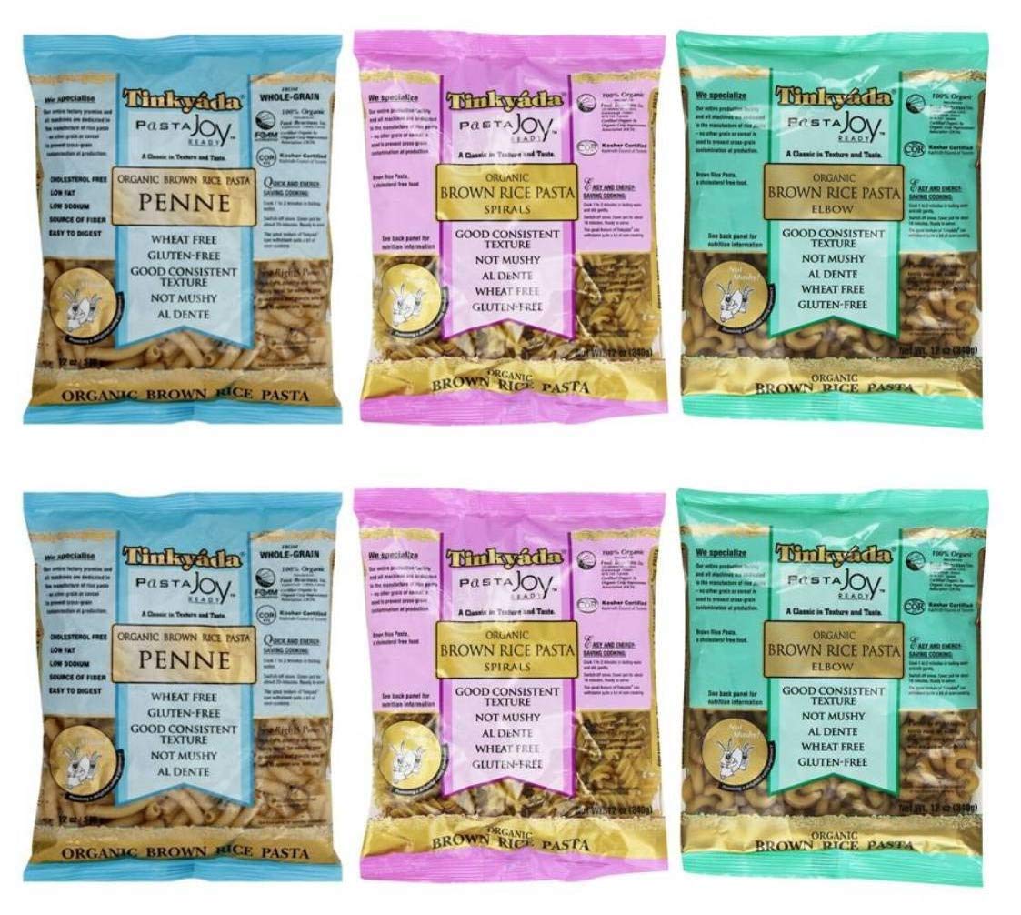 Tinkyada elbow pasta bundle shows gluten-free brown rice pasta ready for quick weeknight meals