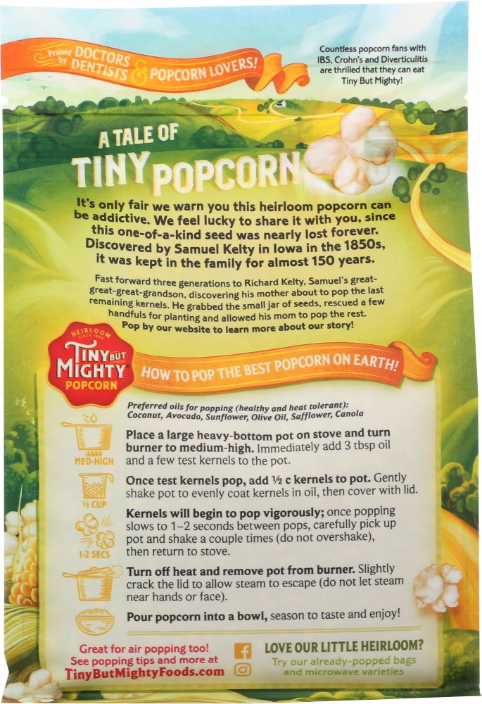Tiny But Mighty Heirloom Popcorn popping action captures fresh aroma.