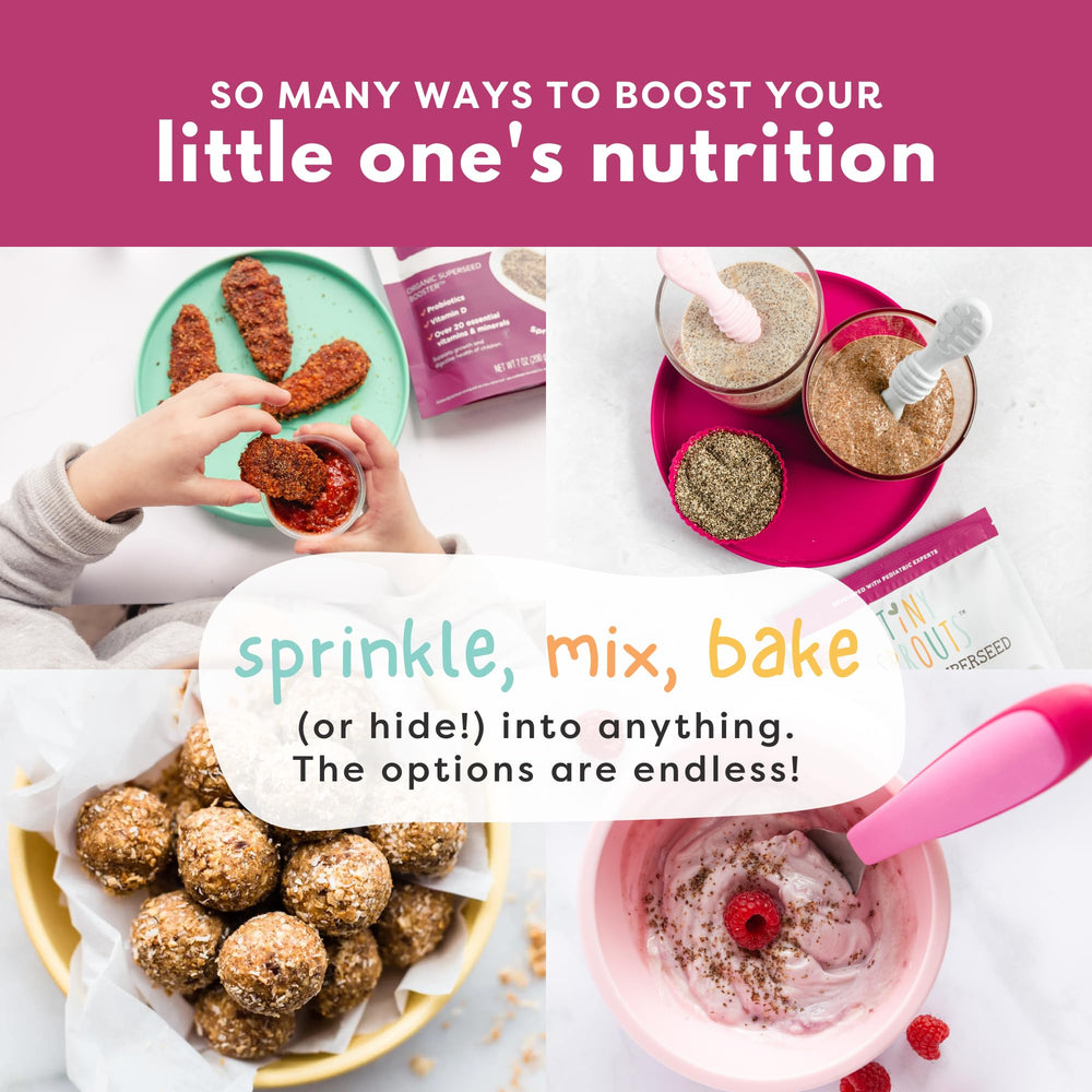 Gluten-free and dairy-free Tiny Sprouts booster for sensitive diets