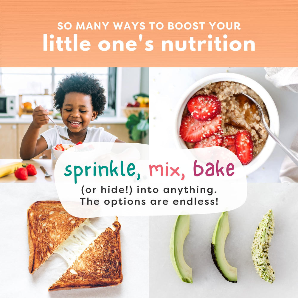 Tiny Sprouts Oatmeal with seeds demonstrates kid-friendly nutrition.
