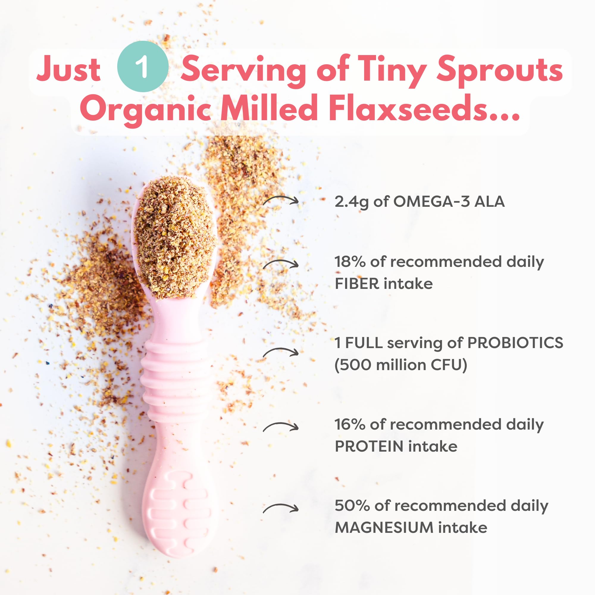 Tiny Sprouts resealable packaging on counter preserves freshness and potency.
