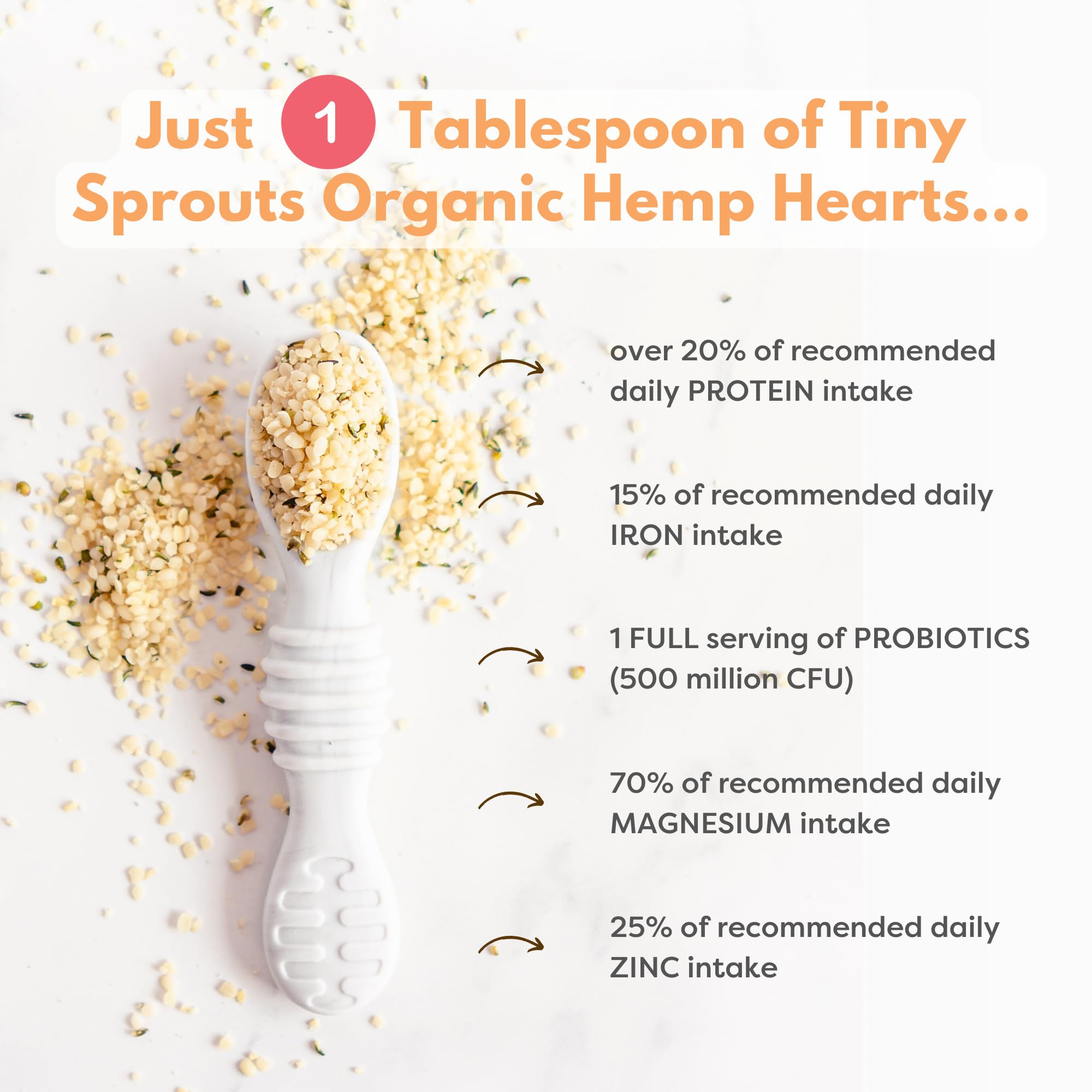 Tiny Sprouts Smoothie bowl shows easy mix-in with seeds.