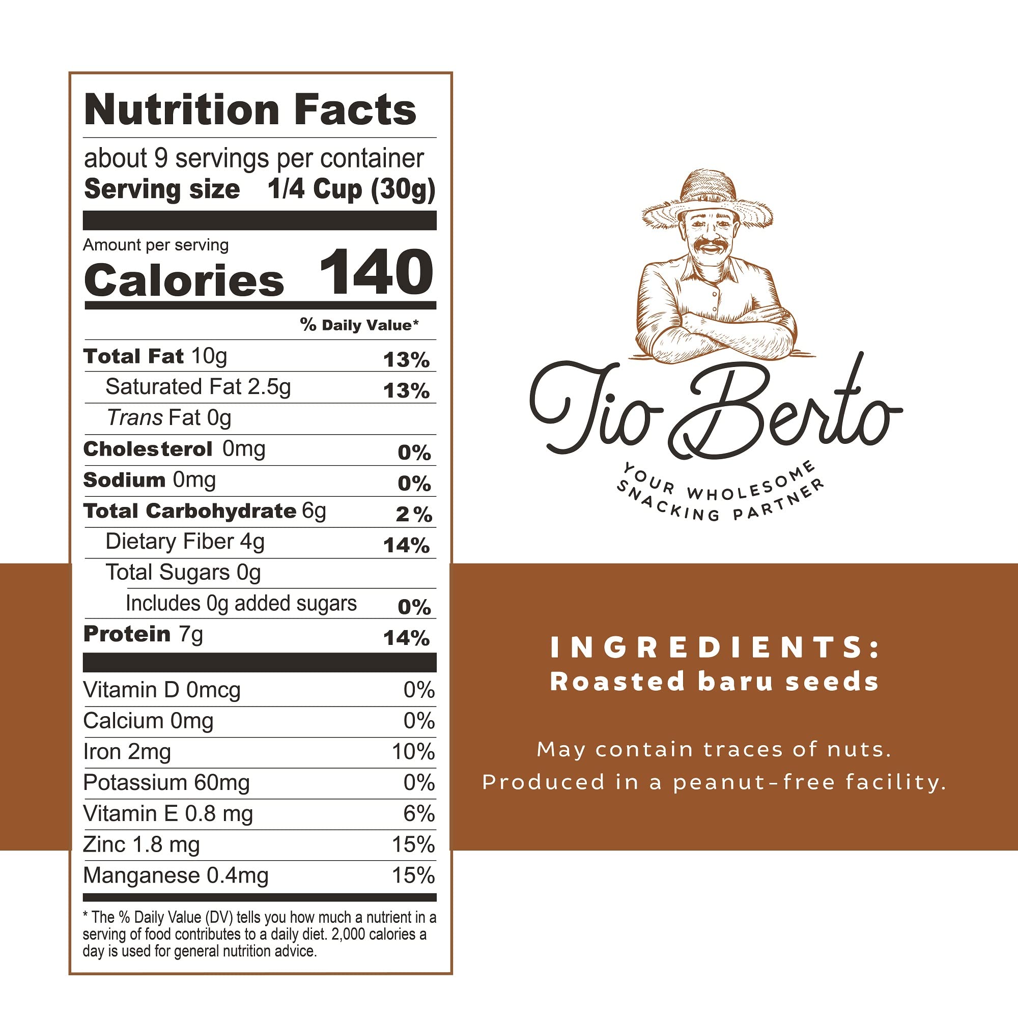 Baru Nuts in a resealable bag highlighting freshness and portability.