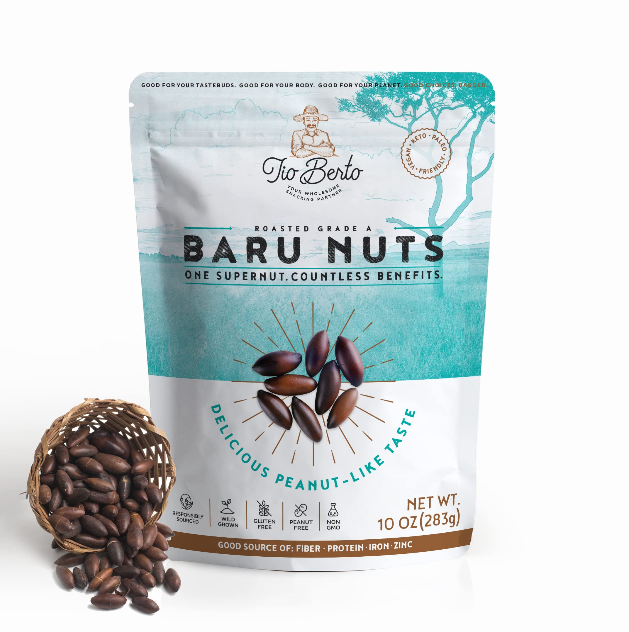 Sustainably sourced Baru Nuts from the Cerrado, Brazil, wild harvest.