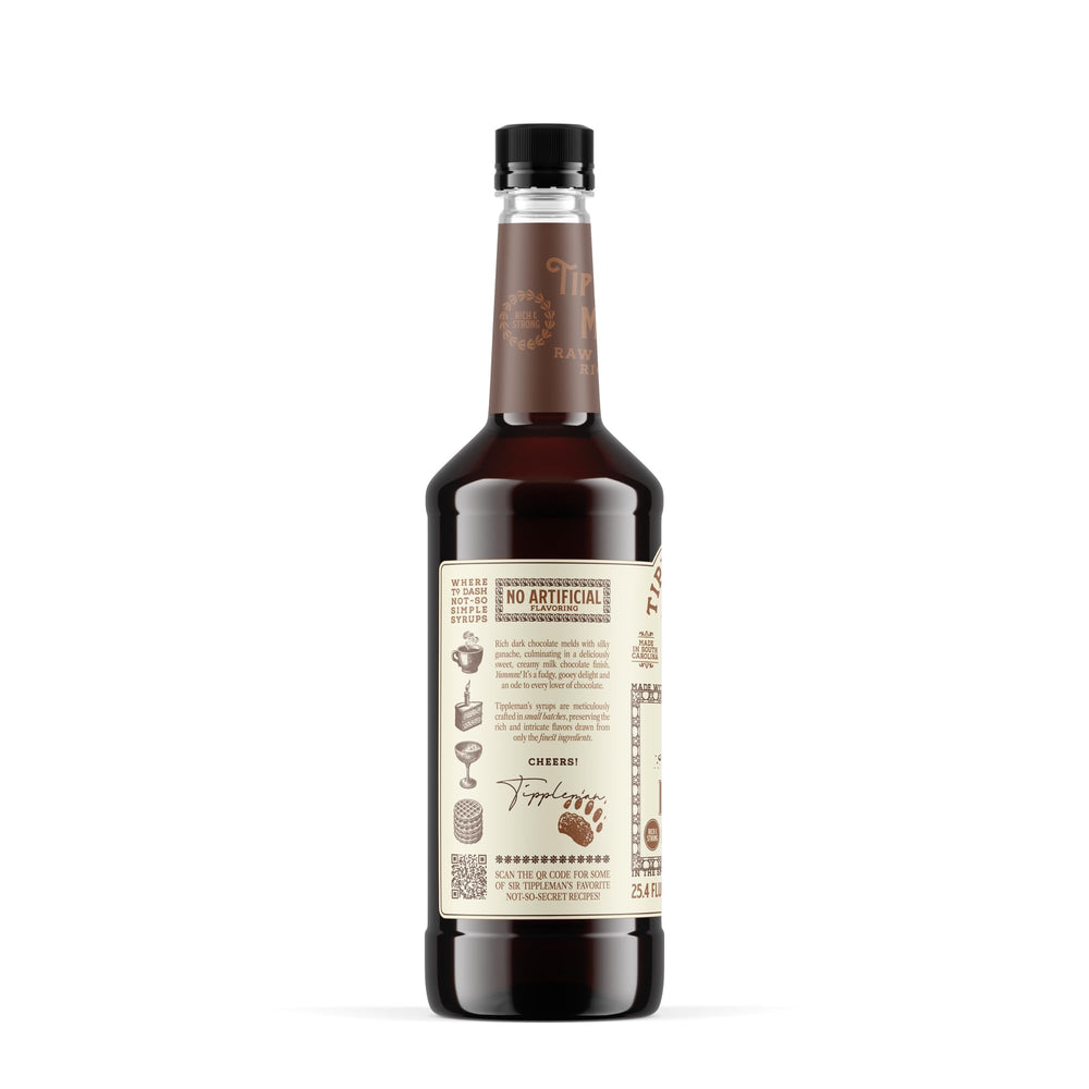 Cocktail glass with Tippleman's Mocha Syrup and chocolate notes.