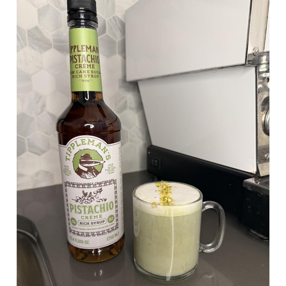 Tippleman's Pistachio Créme Syrup mixes into whipped cream for desserts.
