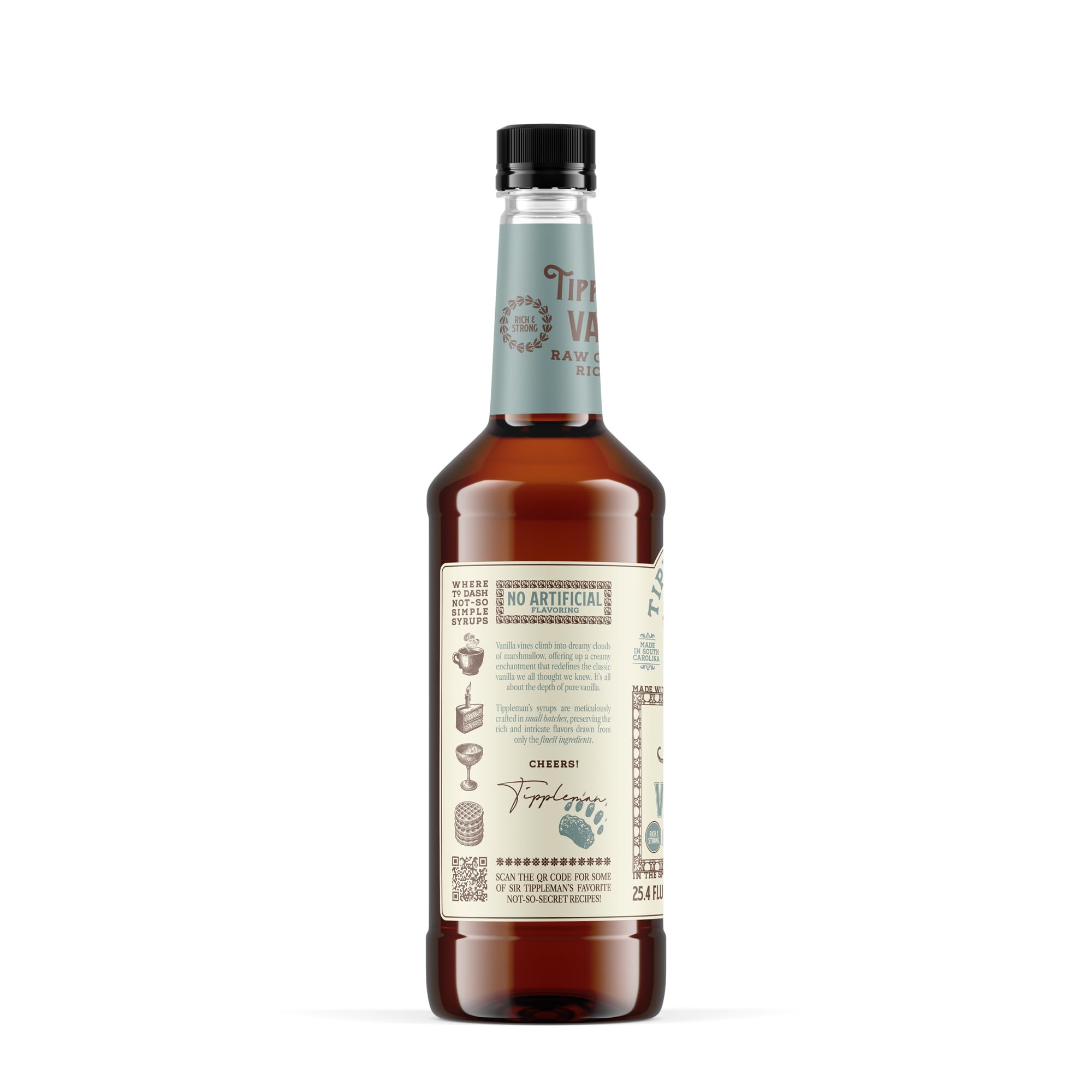 Dessert topping with Tippleman's Vanilla Syrup for baking and flavor