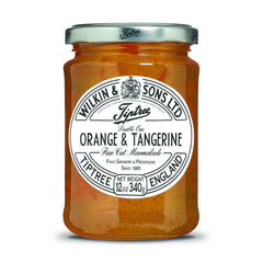 Tiptree Double One marmalade jar close-up with peel chips for easy spread on toast