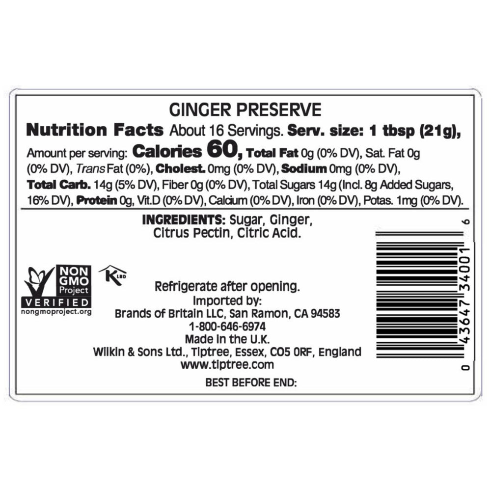 Tiptree Ginger Preserve ginger chunks provide texture perfect for glazing or toasts.