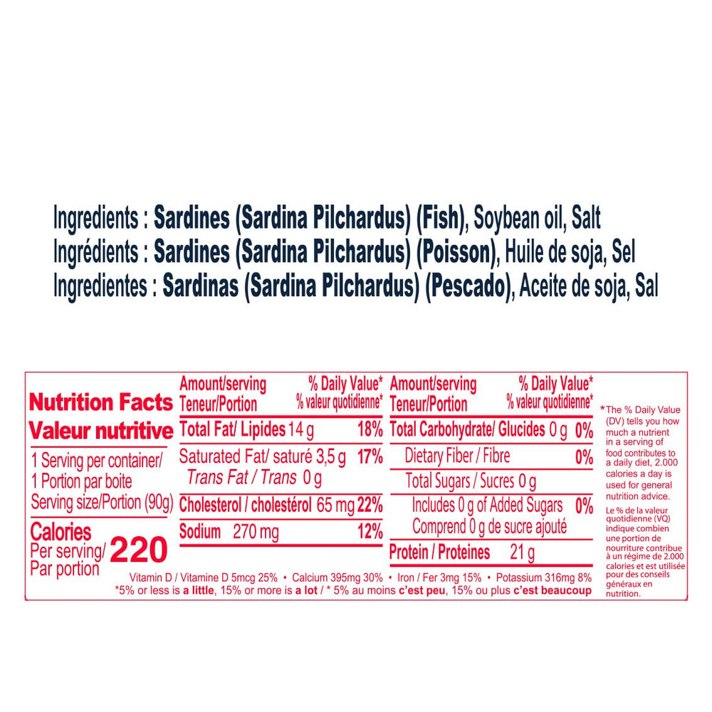 TITUS sardines open can with oil, ideal for quick salads or sandwiches.