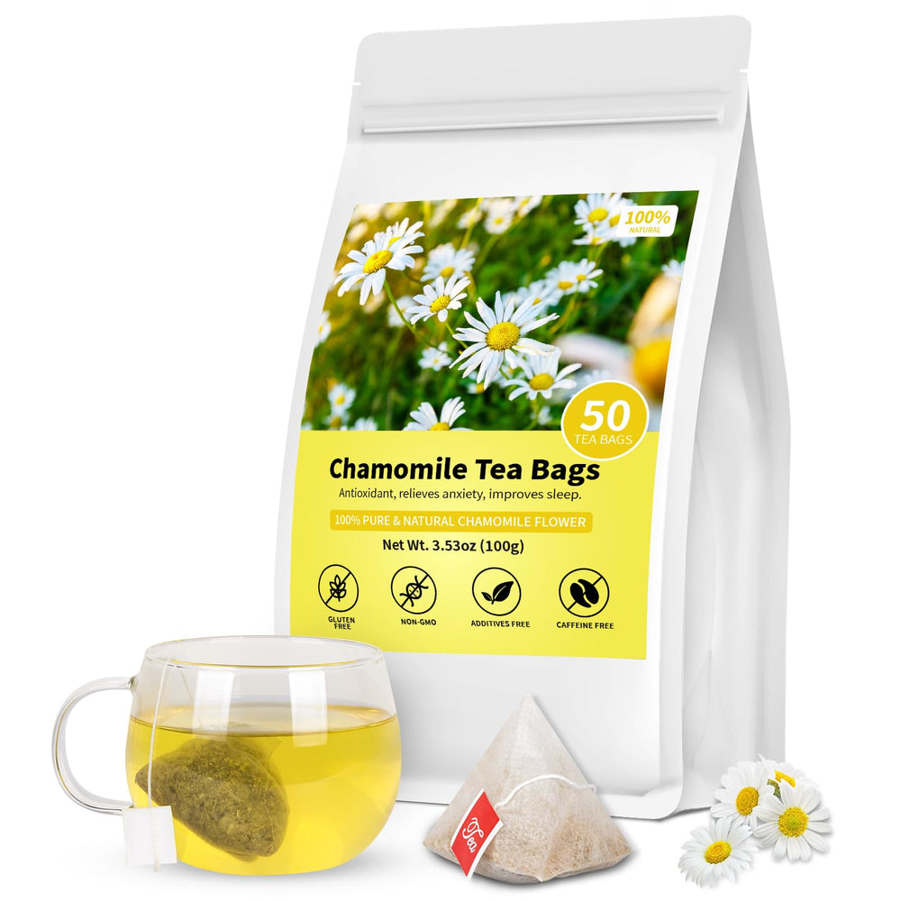 Tiucm Chamomile Tea Bags pack on a clean surface, ideal for everyday relaxation.