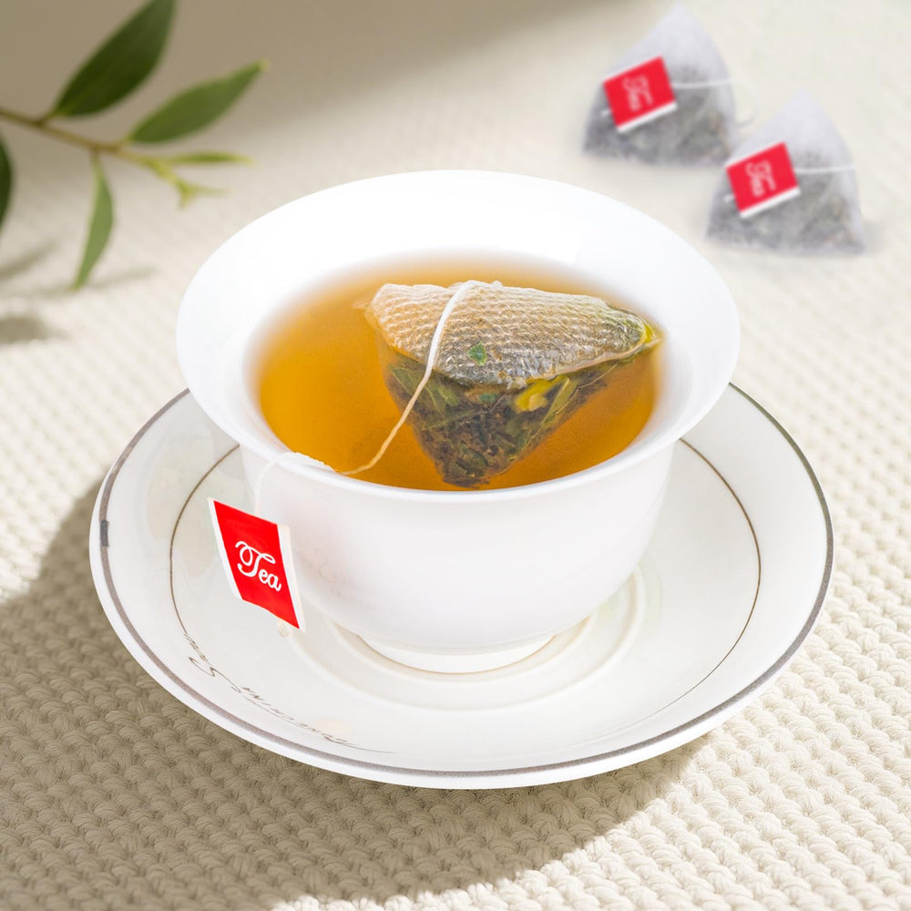 Tiucm Lemon Balm Tea brew in cup releases gentle lemon-mint aroma.
